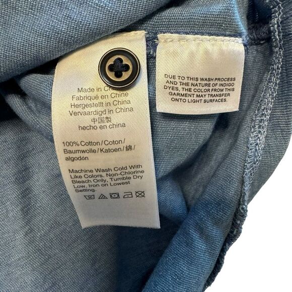 J. Crew Indigo Men's Dyed Colorblock Harbor Shirt Size XL - Picture 7 of 8